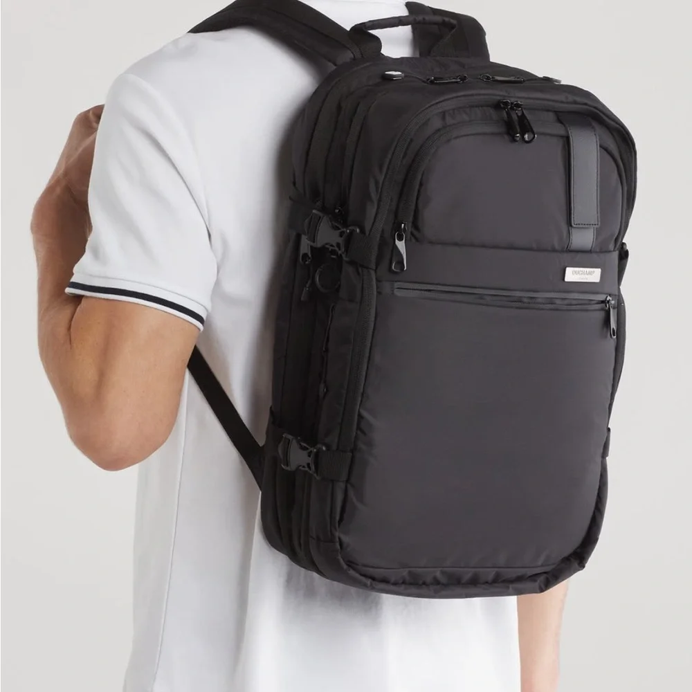 Duchamp London expandable travel backpack suitcase in black. New with tags NWT - Picture 5 of 11